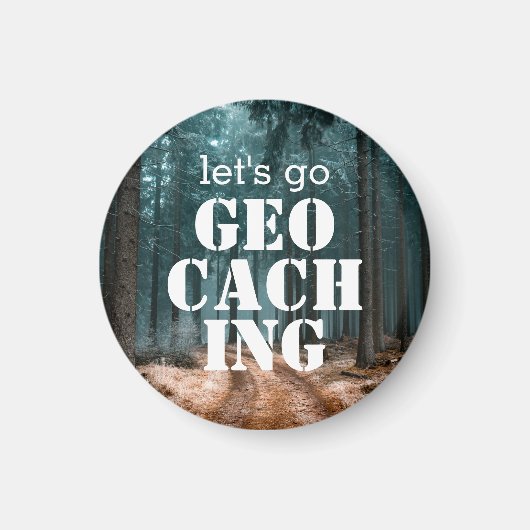 Lassen Sie uns Geocaching Custom Trail Foto Gesche Magnet (Vorne)