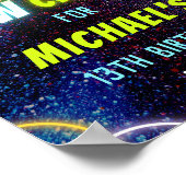 Lassen Sie uns glänzen verrückte Neon Glows Party  Poster (Ecke)