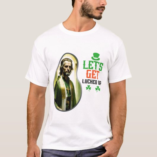 Lassen Sie uns glücklich sein - Clovers und Feiern T-Shirt (Vorderseite)