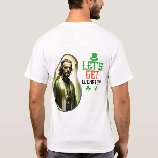 Lassen Sie uns glücklich sein - Clovers und Feiern T-Shirt (Rückseite)