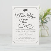 Lassen Sie uns Grün ausblenden Ich tue GRILLEN Eng Einladung (Stehend Vorderseite)