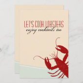 Lassen Sie uns Hummer Hummer Bake Einladung kochen (Vorne/Hinten)