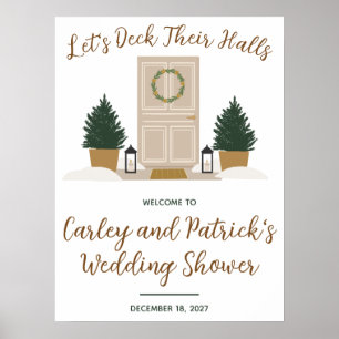 Lassen Sie uns ihre Hallen und die Holiday Dusche Poster