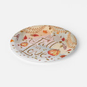 Lassen Sie uns im Brautparty der Liebe die Herbstg Pappteller (Schrägansicht)