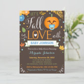 Lassen Sie uns in der Liebe fallen, Pumpkin Baby D Einladung (Stehend Vorderseite)