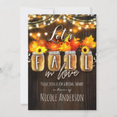 Lassen Sie uns in der Liebe Herbstleaves & Lights Einladung (Vorderseite)