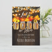 Lassen Sie uns in Liebe Blätter & Lights Babydusch Einladung (Stehend Vorderseite)