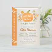 Lassen Sie uns in Liebe Kinderdusche Herbstsprinkl Einladung (Stehend Vorderseite)