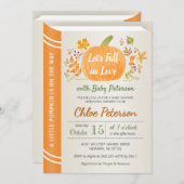 Lassen Sie uns in Liebe Kinderdusche Herbstsprinkl Einladung (Vorne/Hinten)