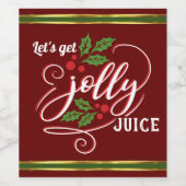 Lassen Sie uns Jolly Juice Weihnachtsmann Wein Fla Weinetikett (Einzelnes Label)
