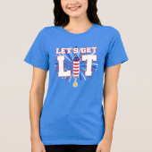 LASSEN SIE UNS LIT Patriotic Firecracker Fireworks Tri-Blend Shirt (Vorderseite)