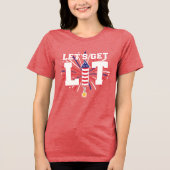 LASSEN SIE UNS LIT Patriotic Firecracker Fireworks Tri-Blend Shirt (Vorderseite)
