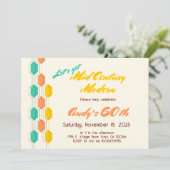 Lassen Sie uns Mitte des Jahrhunderts moderne Gebu Einladung (Stehend Vorderseite)