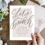 Lassen Sie uns nach der Hochzeit mit einem knackig Einladung<br><div class="desc">Lass uns brunch! Feiern Sie die Neuvermählten am Morgen nach der Hochzeit mit einem sendoff Brunch. Diese handgeschriebene Einladung von Lea Delaveris Design enthält ein Skript "Let's brunch" und eine elegante Typografie für alle Details des Party auf einem rot-rosa Hintergrund. Dieses fröhliche, immer nach der Brunch-Einladung ist der perfekte Weg,...</div>