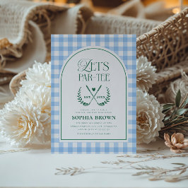 Lassen Sie uns Par-T-Shirt Modernes Golf Brautpart Einladung