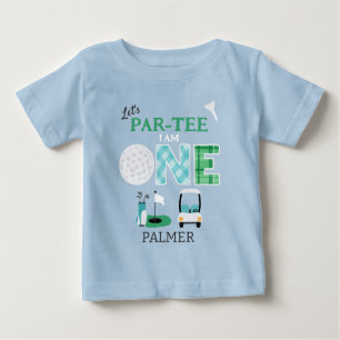 Lassen Sie uns Par-tee Golf 1. Geburtstag Golf spi Baby T-shirt