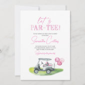 Lassen Sie uns Par-tee Golf Theme Baby Dusche Einl Einladung (Vorderseite)