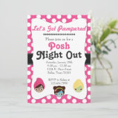 Lassen Sie uns Pink Pink Posh Party Einladung beko (Stehend Vorderseite)