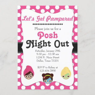 Lassen Sie uns Pink Pink Posh Party Einladung beko