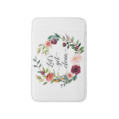 Lassen Sie uns saubere Typografie mit Blumenkranz  Badematte (Vorderseite Vertikal)