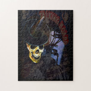 "Lassen Sie uns Skeleton Kunst-Puzzlen Halloweens Puzzle