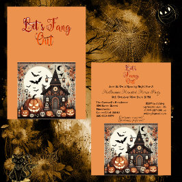 Lassen Sie uns Skripte im modernen Party des Spuk Einladung