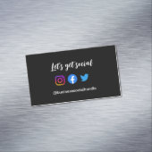 Lassen Sie uns Social Media Business sozial behand Magnetische Visitenkarte (Beispiel)