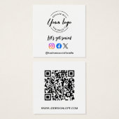 Lassen Sie uns Social Media QR-Code-Website mit in (Vorne & Hinten)