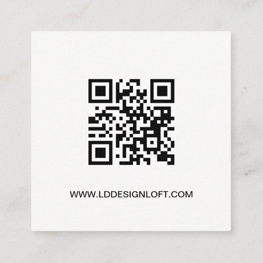 Lassen Sie uns soziale Logo-Symbole Website QR-Cod Quadratische Visitenkarte (Rückseite)