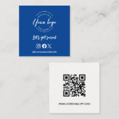 Lassen Sie uns soziale Logo-Symbole Website QR-Cod Quadratische Visitenkarte (Vorne/Hinten)