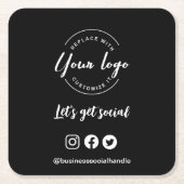 Lassen Sie uns soziales Logo Social Media Website  Rechteckiger Pappuntersetzer (Vorderseite)