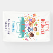 Lassen Sie uns springende Trampolin Park Kindergeb Banner (Horizontal)