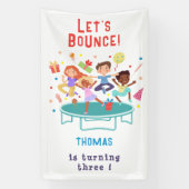 Lassen Sie uns springende Trampolin Park Kindergeb Banner (Vertikal)