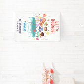 Lassen Sie uns springende Trampolin Park Kindergeb Banner (InSitu)