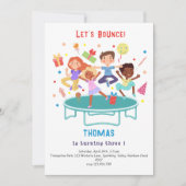Lassen Sie uns springende Trampolin Park Kindergeb Einladung (Vorderseite)