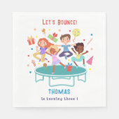 Lassen Sie uns springende Trampolin Park Kindergeb Serviette (Vorderseite)