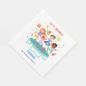 Lassen Sie uns springende Trampolin Park Kindergeb Serviette (Ecke)