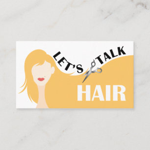 Lassen Sie uns über Haar Blondes Model Haarstudio Visitenkarte