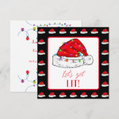 Lassen Sie uns Weihnachts-Cocktail-Einladung holen Einladung (Vorne/Hinten)