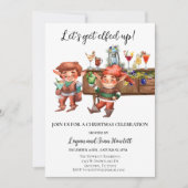 Lassen Sie uns Weihnachts-Party-Cocktails genießen Einladung (Vorderseite)