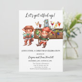 Lassen Sie uns Weihnachts-Party-Cocktails genießen Einladung (Stehend Vorderseite)