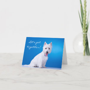Lassen Sie uns West Highland Terrier Notizkarte zu Karte