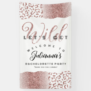 Lassen Sie uns Wild Animal Print Bachelorette begr Banner