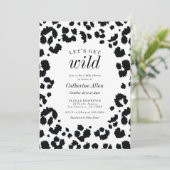 Lassen Sie uns Wild Leopard Print Baby Shower Einl Einladung (Stehend Vorderseite)