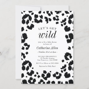 Lassen Sie uns Wild Leopard Print Baby Shower Einl Einladung
