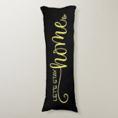 Lassen Sie uns Zuhause Quote auf stylish Yellow Bl Seitenschläferkissen (Vorderseite Vertikal)