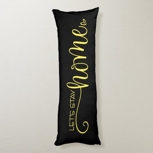 Lassen Sie uns Zuhause Quote auf stylish Yellow Bl Seitenschläferkissen (Rückseite (Vertikal))