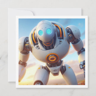 Lassen Sie uns zum Geburtstag eines Roboters aufrü Einladung