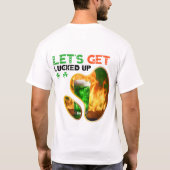 Lassen Sie uns zum Glück kommen - grünes Glow Danc T-Shirt (Rückseite)