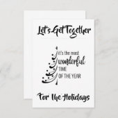 "LASSEN SIE UNS ZUSAMMENKOMMEN" SCHÖNE EINLADUNG (Vorne/Hinten)